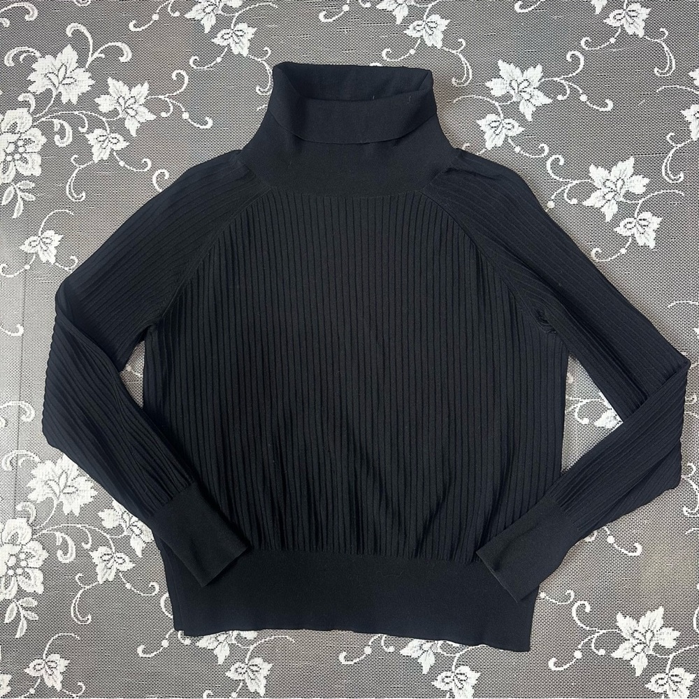 Aritzia Wilfred Free Black Ribbed Turtleneck Sz XS
